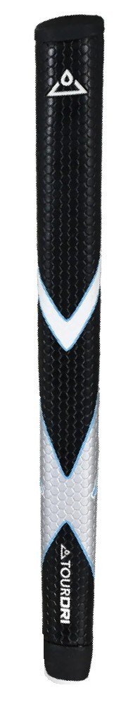 TourDri Midsize PU Putter Grip Black/Silver/Blue