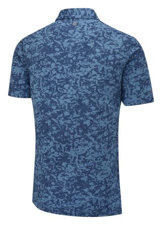 PING Marek Camo Jacquard pánské polo, infinity blue multi