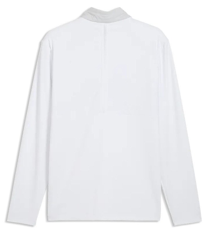 Puma Cloudspun Tech Hybrid 1/2 Zip pánská bunda, white glow/platino grey