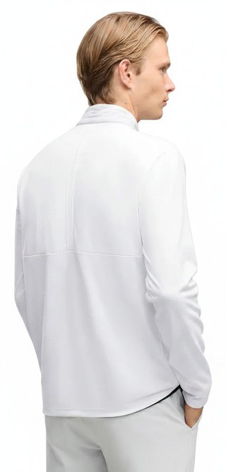 Puma Cloudspun Tech Hybrid 1/2 Zip pánská bunda, white glow/platino grey