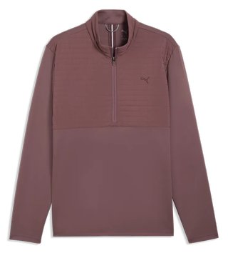 Puma Cloudspun Tech Hybrid 1/2 Zip pánská bunda, rich cocoa