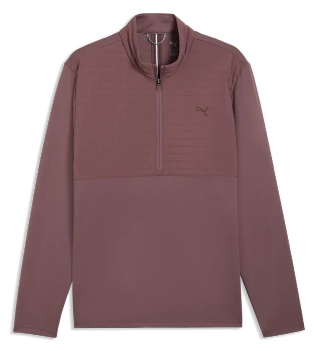 Puma Cloudspun Tech Hybrid 1/2 Zip pánská bunda, rich cocoa