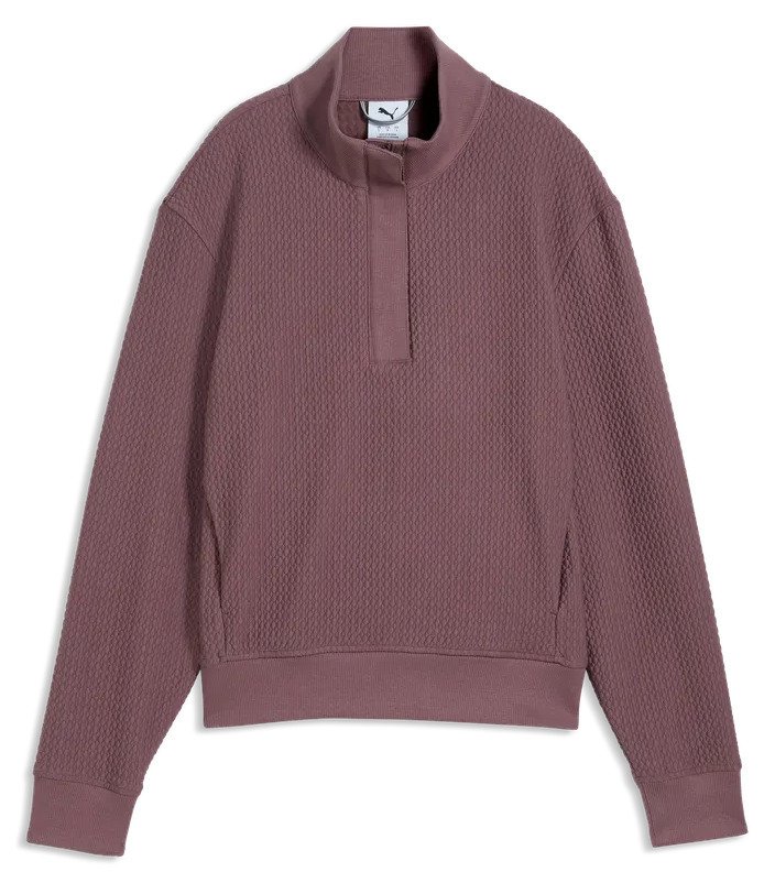 Puma Boulder 1/2 Zip dámská mikina, rich cocoa