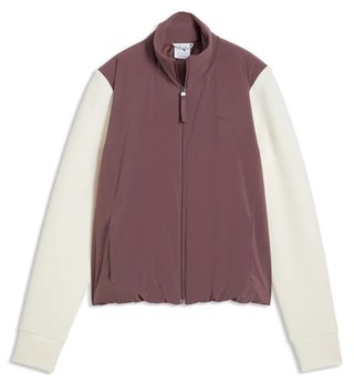 Puma Cloudspun Fleece Hybrid dámská bunda, rich cocoa/warm white