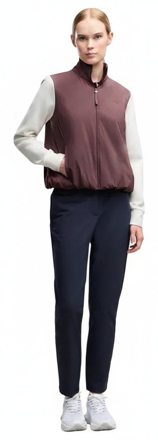 Puma Cloudspun Fleece Hybrid dámská bunda, rich cocoa/warm white