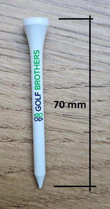 Golf Brothers bambusové tee, bílé, 70mm, 50ks