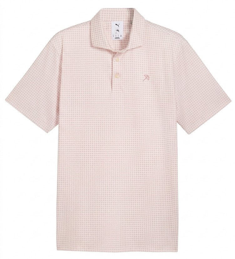Puma X Arnold Palmer MATTR Geo pánské polo, alpine snow/rose glow