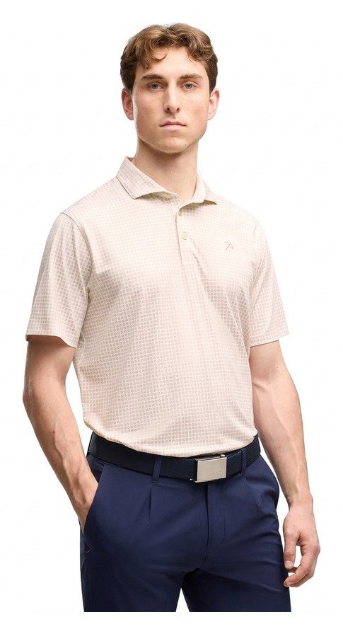 Puma X Arnold Palmer MATTR Geo pánské polo, alpine snow/rose glow