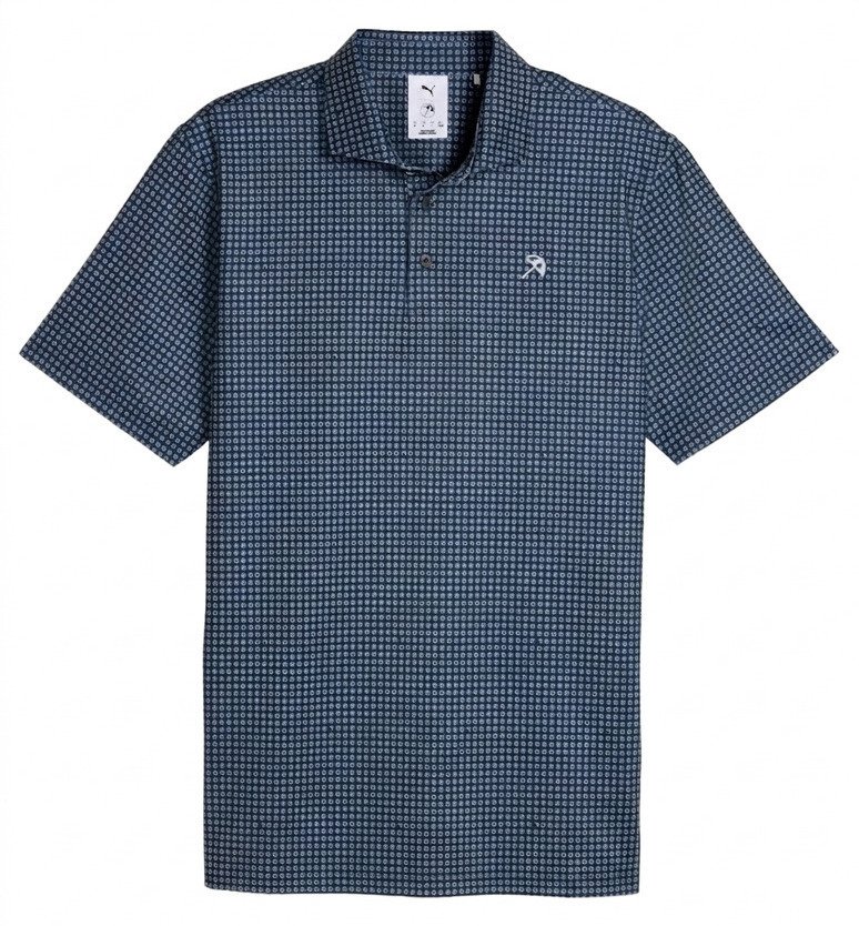Puma X Arnold Palmer MATTR Geo pánské polo, deep navy/lemon butter
