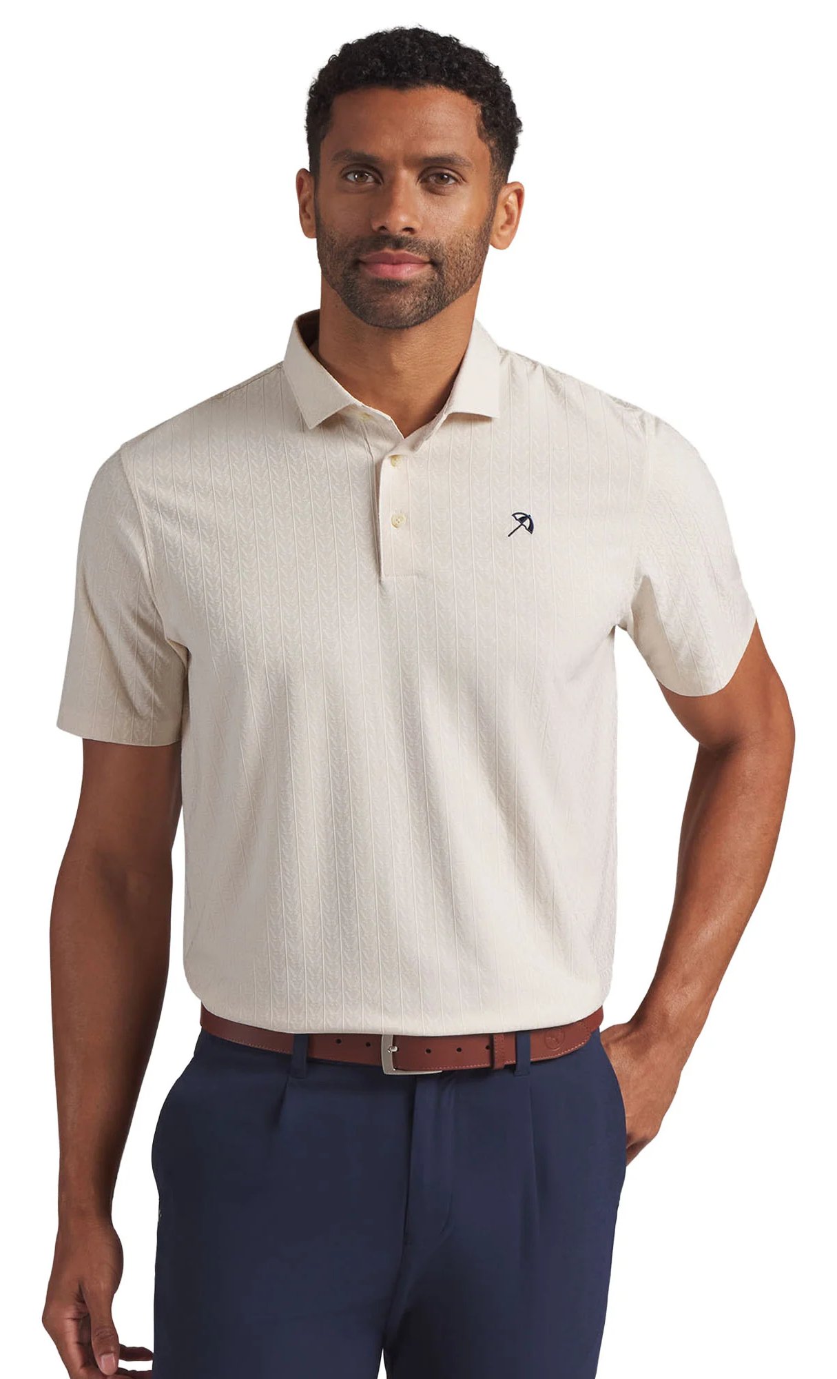 Puma X Arnold Palmer Jacquard pánské polo, alpine snow