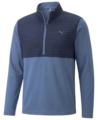 Puma Cloudspun Tech Hybrid 1/2-Zip pánská mikina, deep navy