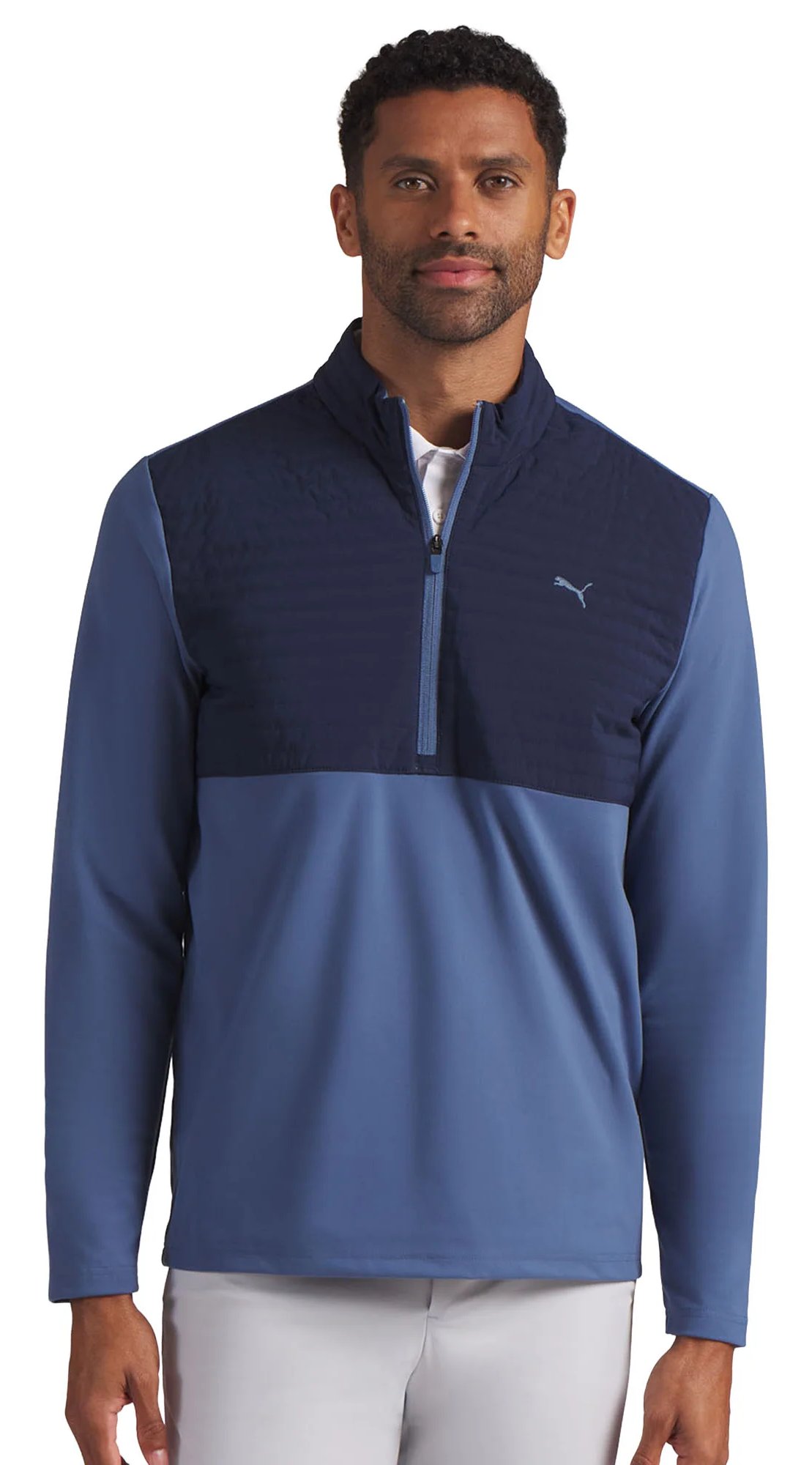 Puma Cloudspun Tech Hybrid 1/2-Zip pánská mikina, deep navy