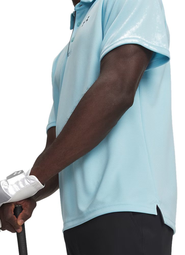 Under Armour Tech pánské polo, opal blue/pitch gray