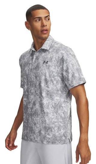 Under Armour Playoff 3.0 Printed pánské polo, šedé