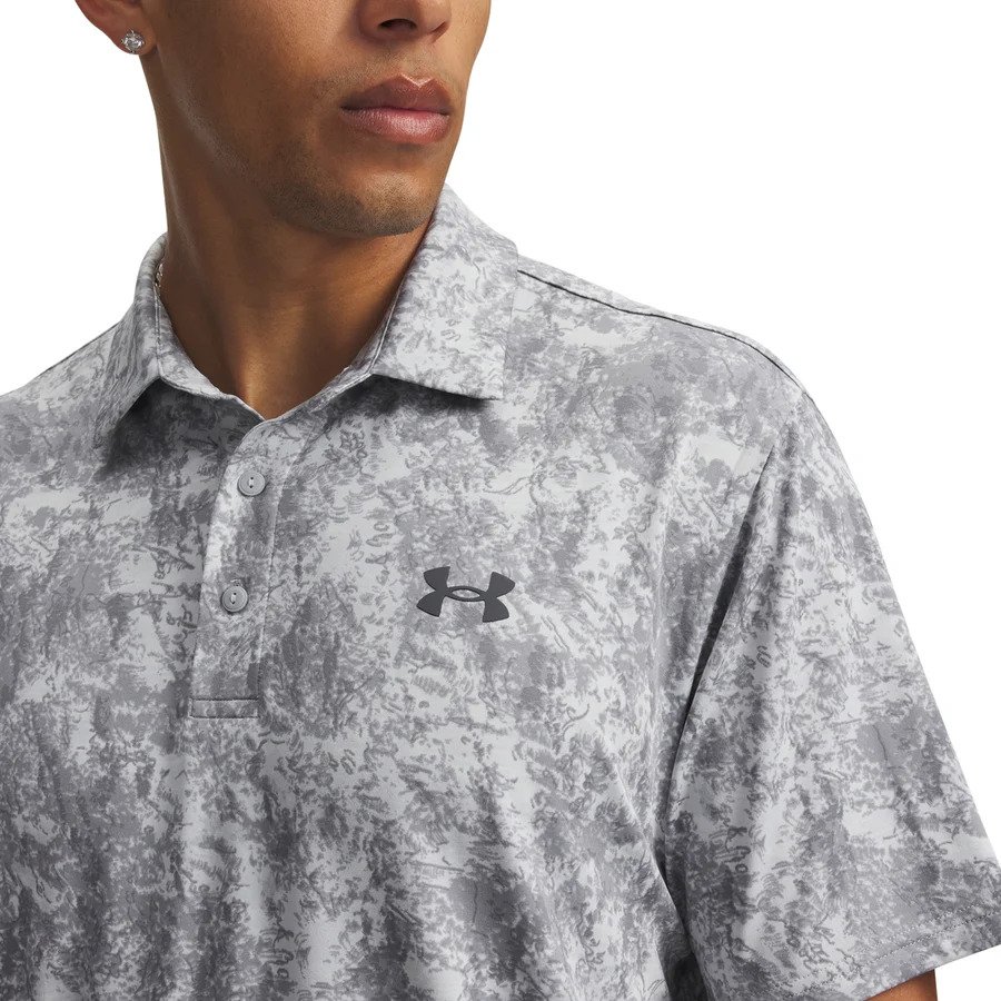Under Armour Playoff 3.0 Printed pánské polo, šedé