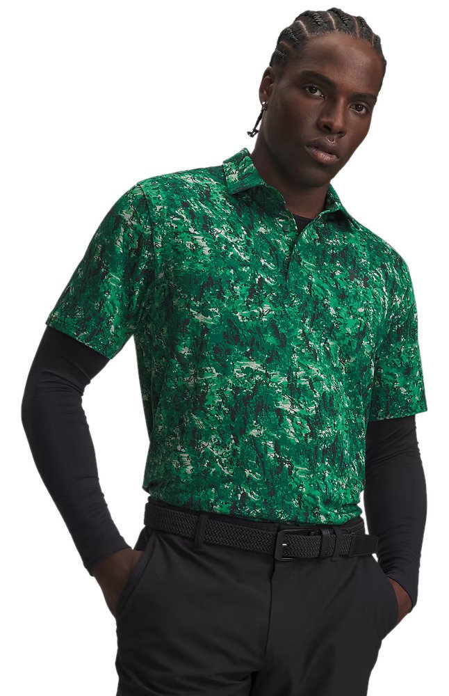 Under Armour Playoff 3.0 Printed pánské polo, zelené