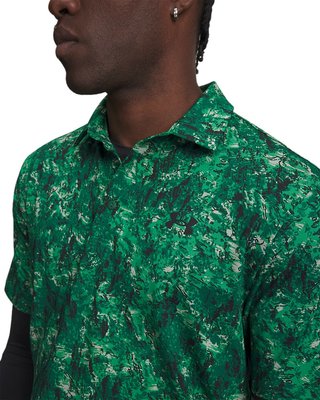 Under Armour Playoff 3.0 Printed pánské polo, zelené
