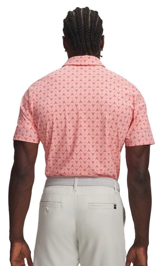Under Armour Drive Chill Printed pánské polo, posh pink/claret