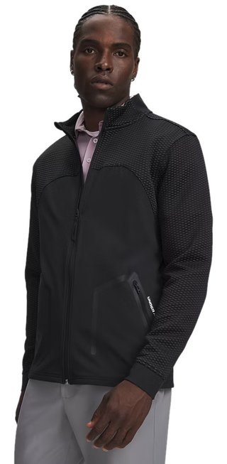 Under Armour Drive Pro Hybrid FZ pánská mikina, černá/bílá