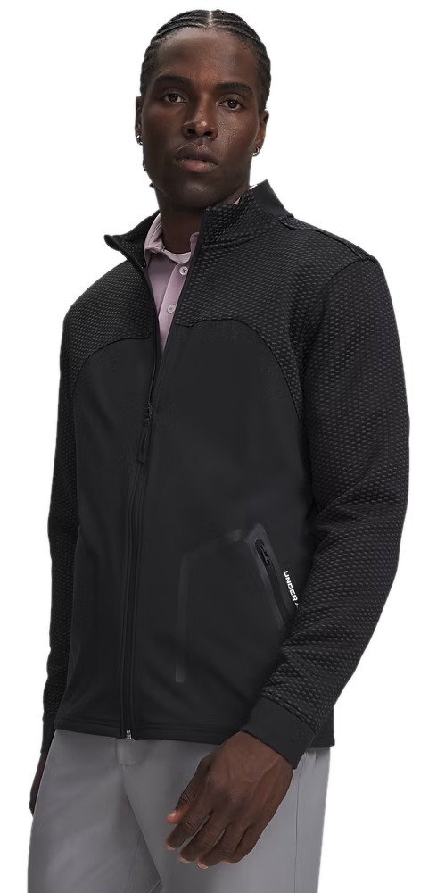Under Armour Drive Pro Hybrid FZ pánská mikina, černá/bílá