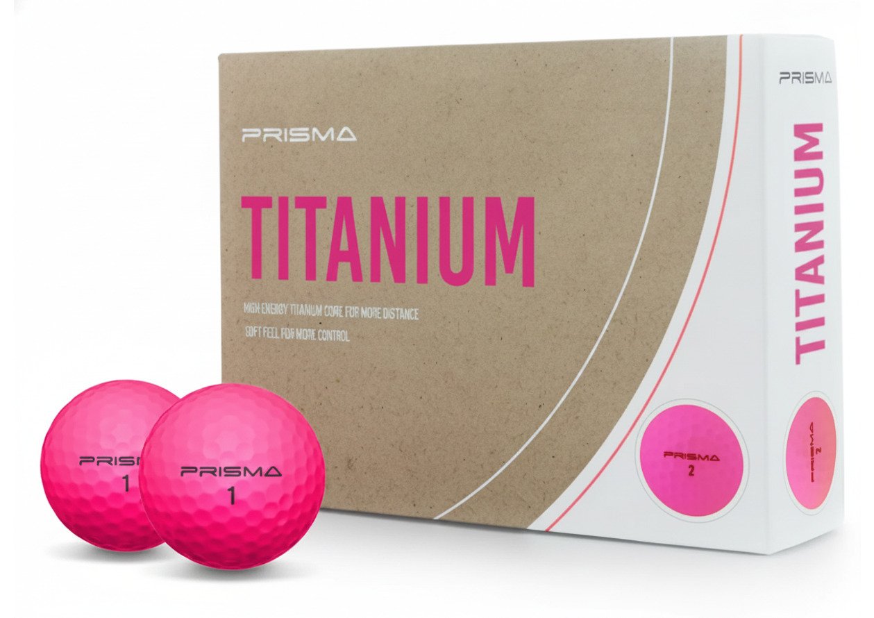 Prisma Titanium golfové míčky, růžové