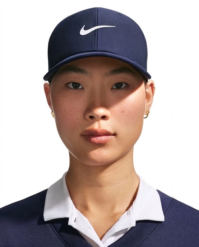 Nike Rise unisex golfová čepice, tmavě modrá/bílá
