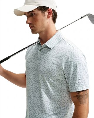 Nike Velocity Micro Print pánské polo, jade horizon/bílé