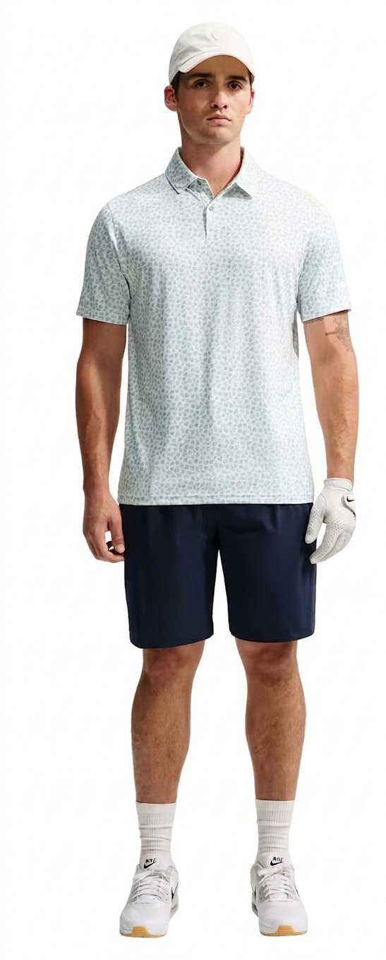 Nike Velocity Micro Print pánské polo, jade horizon/bílé