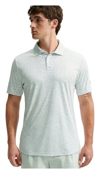 Nike Par Dri-FIT Grass Print pánské polo, bílé