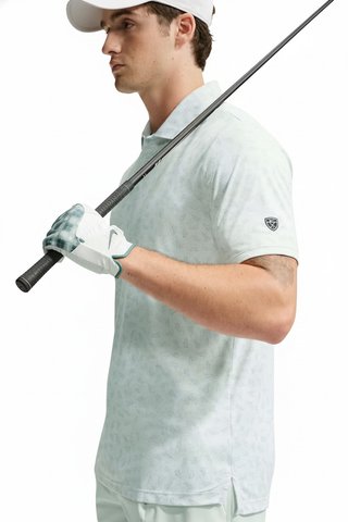 Nike Par Dri-FIT Grass Print pánské polo, bílé