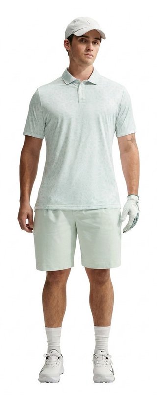 Nike Par Dri-FIT Grass Print pánské polo, bílé