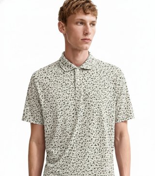 Nike Par Microprint Birds pánské polo, light orewood brown