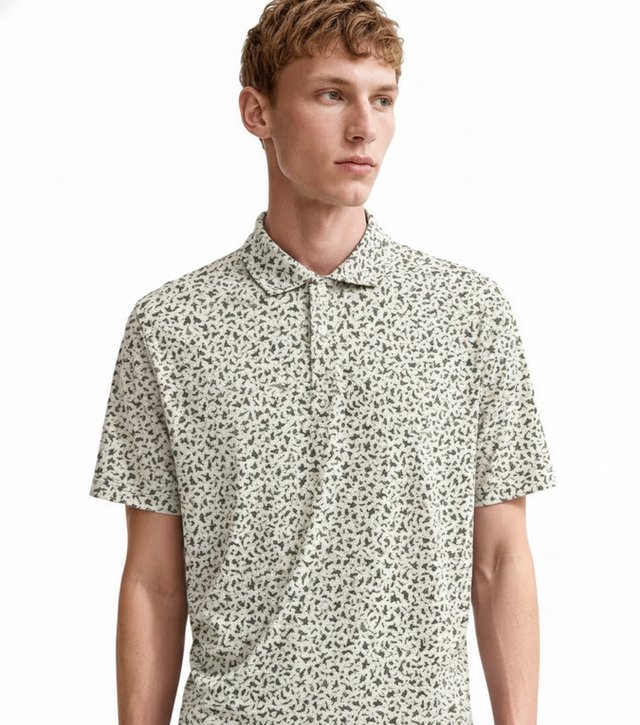 Nike Par Microprint Birds pánské polo, light orewood brown