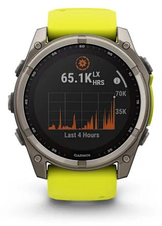 Garmin fenix® 8 – 51 mm, Solar, Sapphire, Titanium with Yellow/Graphite silicone band GPS hodinky