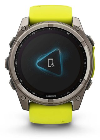 Garmin fenix® 8 – 51 mm, Solar, Sapphire, Titanium with Yellow/Graphite silicone band GPS hodinky