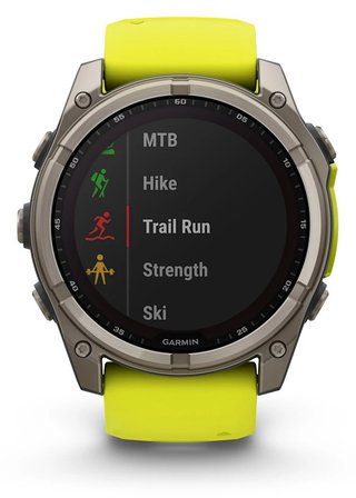 Garmin fenix® 8 – 51 mm, Solar, Sapphire, Titanium with Yellow/Graphite silicone band GPS hodinky