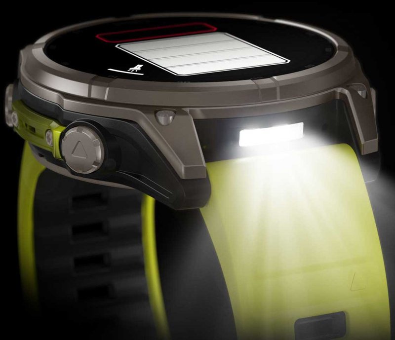 Garmin fenix® 8 – 51 mm, Solar, Sapphire, Titanium with Yellow/Graphite silicone band GPS hodinky