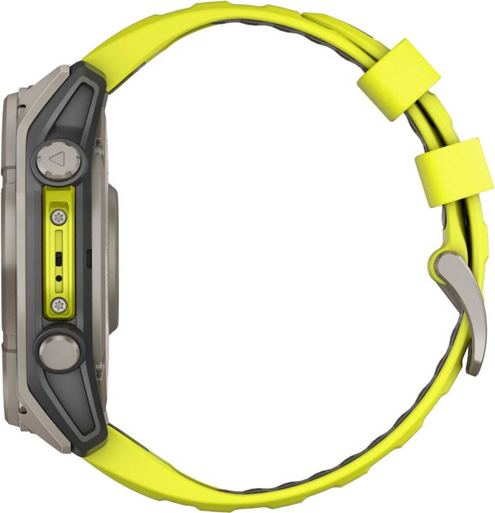 Garmin fenix® 8 – 51 mm, Solar, Sapphire, Titanium with Yellow/Graphite silicone band GPS hodinky