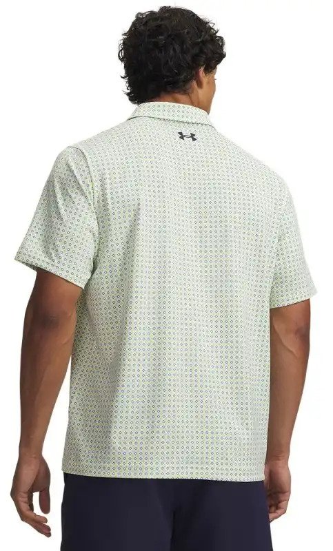 Under Armour Matchplay Printed pánské polo, bílo/zelené