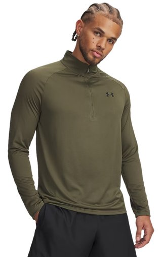 Under Armour Tech 2.0 1/2 Zip pánské tričko, zelené