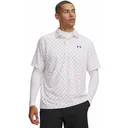 Under Armour Matchplay Printed pánské polo, white/vintage maroon/academy
