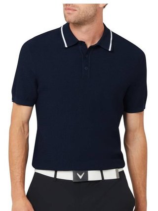 Callaway Textured sweater pánské polo, peacoat