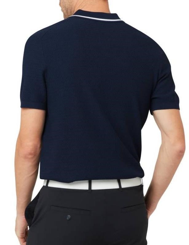 Callaway Textured sweater pánské polo, peacoat