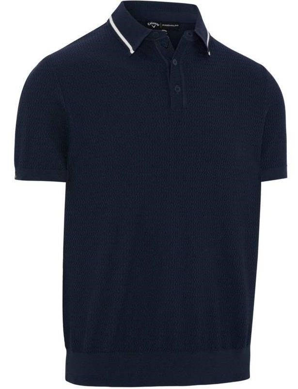 Callaway Textured sweater pánské polo, peacoat