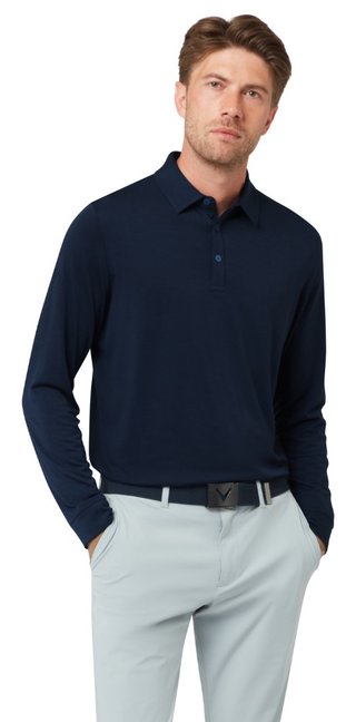 Callaway Soft Touch Long Sleeve pánské polo, peacoat