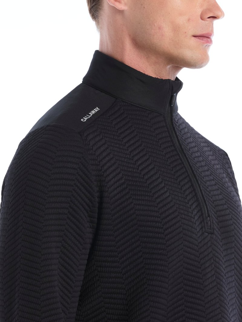Callaway Chev Jacquard pánský svetr, caviar
