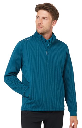 Callaway Chev Jacquard pánský pullover, blue coral