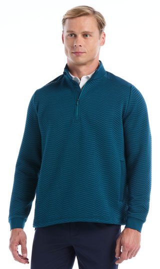 Callaway Chev Jacquard pánský pullover, blue coral
