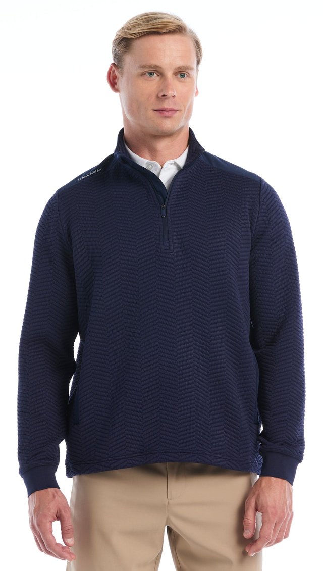 Callaway Chev Jacquard pánský pullover, peacoat