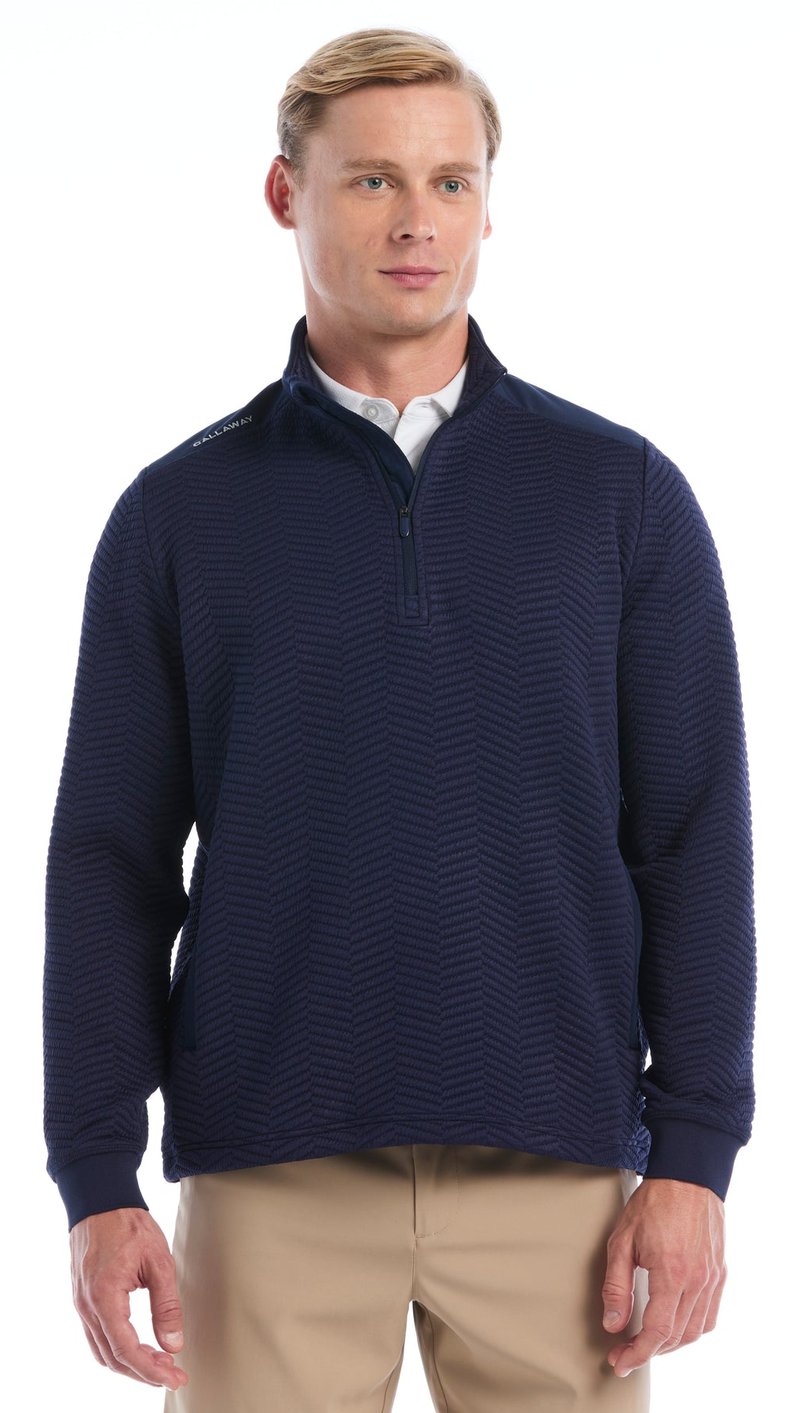 Callaway Chev Jacquard pánský pullover, peacoat
